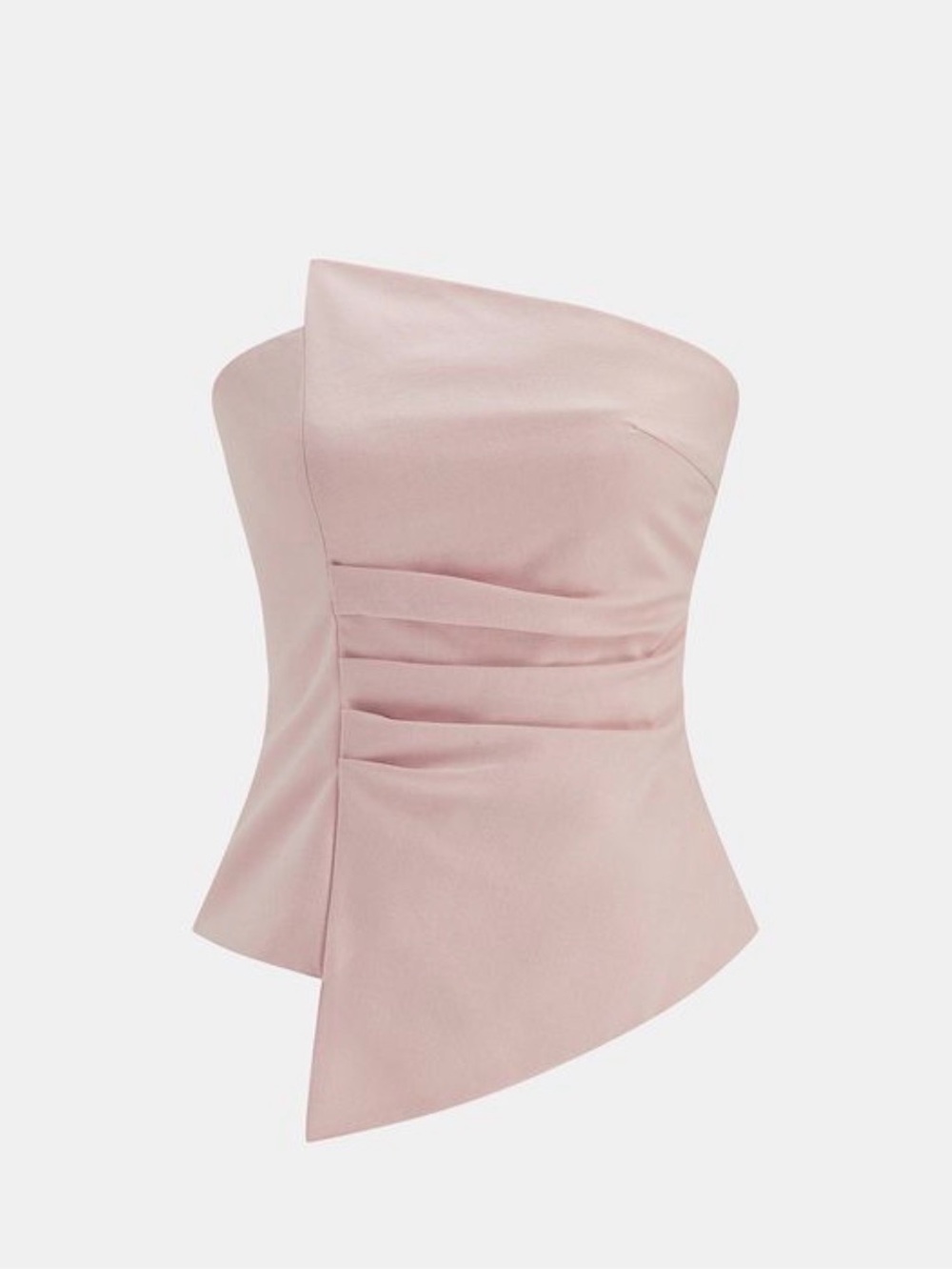 NWT commense asymmetric ruched strapless set - Picture 3 of 5